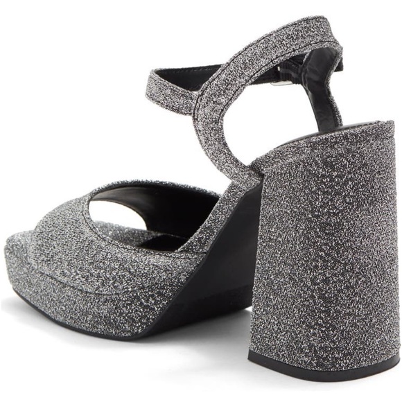 🖤NEW🖤 Abound Lucia silver/black ladies platform sandal size 7.5 - Picture 3 of 10